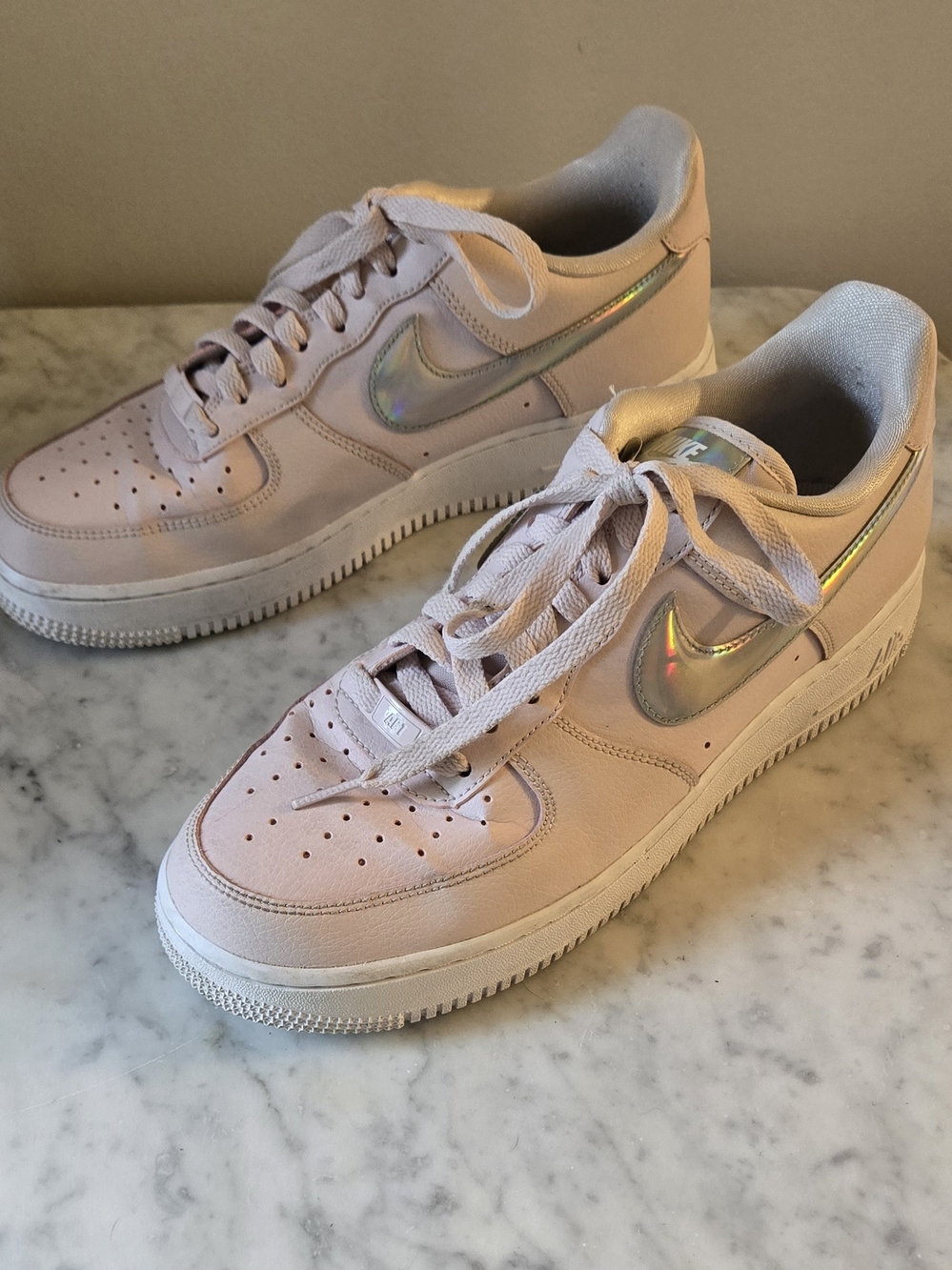 Nike Air Force 1 Low Pink Iridescent Sneakers 🌟
